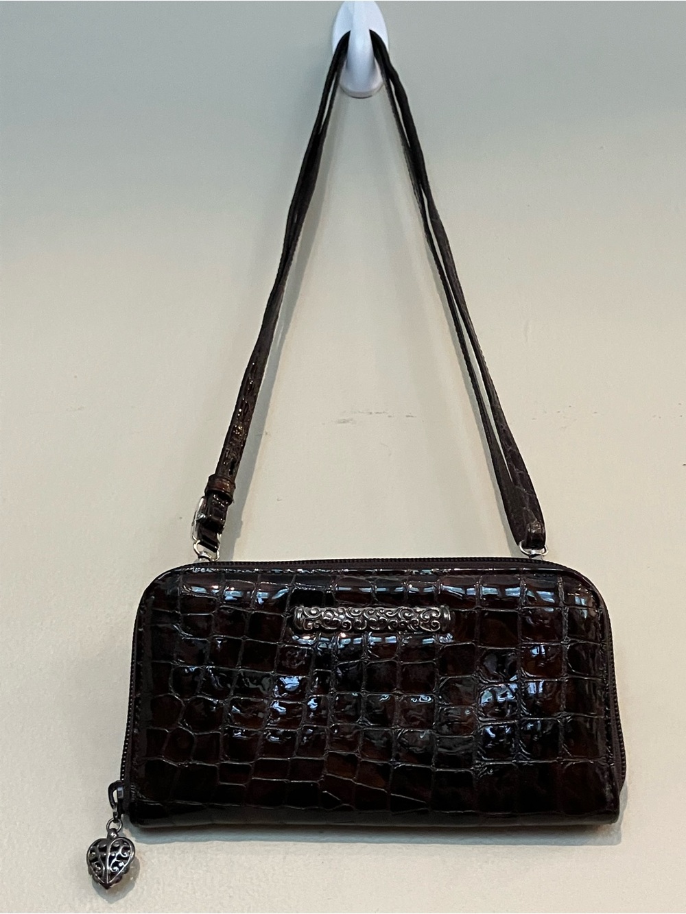 Brighton Brown Leather Wallet Crossbody Shoulder Purse